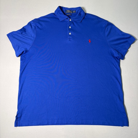 Polo Ralph Lauren Other - Polo Ralph Lauren Mens XL Blue Pima Soft Touch Cotton Short Sleeve Polo Shirt